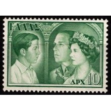 Grækenland. Konge- og dronningserie i nye farver. Ustemplet.